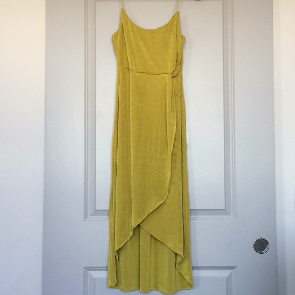 Topshop chartreuse dress